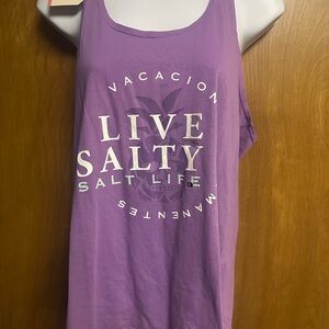 Salt Life purple racerback tank top NWT
